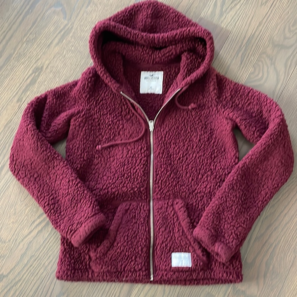 NEW Women’s Hollister Fleece Zip up Jacket Sweatshirt Size XS